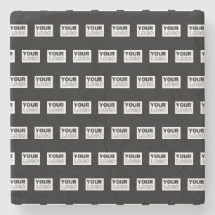 Uw Logo of ontwerp   Bewerkbare kleurenachtergrond Stenen Onderzetter