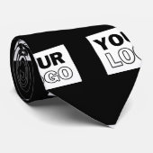 Uw Logo of ontwerp | Bewerkbare kleurenachtergrond Stropdas (Opgerold)