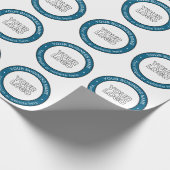 Uw Logo of ontwerp en circulaire tekst Cadeaupapier (Hoek)