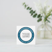 Uw Logo of ontwerp en circulaire tekst Informatiekaartje (Staand voorkant)