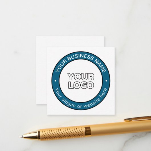 Uw Logo of ontwerp en circulaire tekst Informatiekaartje (Voorkant / Achterkant in situ)