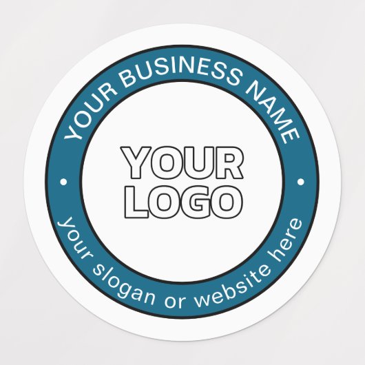 Uw Logo of ontwerp en circulaire tekst Labels (Design 1)