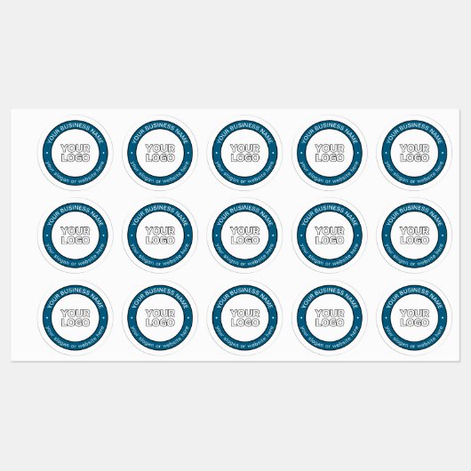 Uw Logo of ontwerp en  circulaire tekst Labels (Vel)