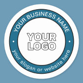Uw Logo of ontwerp en circulaire tekst Ronde Sticker