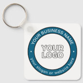 Uw Logo of ontwerp en  circulaire tekst Sleutelhanger (Voorkant)
