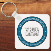 Uw Logo of ontwerp en  circulaire tekst Sleutelhanger (Voorkant)