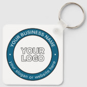 Uw Logo of ontwerp en  circulaire tekst Sleutelhanger (Achterkant)