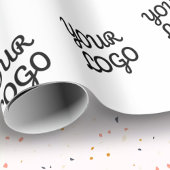 Uw logo of ontwerp in tegelpatroon cadeaupapier