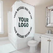 Uw Logo-ontwerp of -Afbeelding | Vetgedrukte bewer Douchegordijn (In situ)