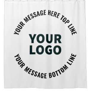 Uw Logo-ontwerp of -Afbeelding Vetgedrukte bewer Douchegordijn