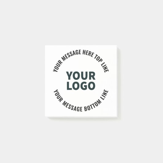 Uw Logo-ontwerp of -Afbeelding | Vetgedrukte bewer Post-it® Notes (Voorkant)