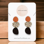 Uw Logo Oorbel & Ketting Combo Displaykaart Visitekaartje