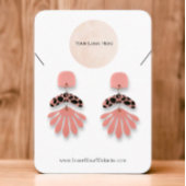 Uw Logo Oorbel & Ketting Combo Displaykaart Visitekaartje