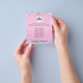 uw logo op faux paarse glitter background flyer (Hand)