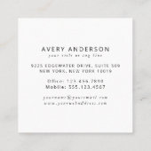 Uw Logo op om het even welke kleurenachtergrond Vierkante Visitekaartje (Achterkant)