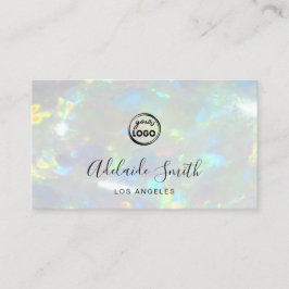 Uw logo op Opal foto achtergrond Visitekaartje