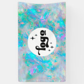 Uw logo op Opal Stone textuur Spandoek (Verticaal)