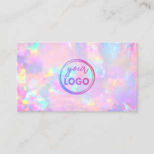 uw logo op pastel opal visitekaartje