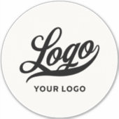 Uw Logo op witte cirkel koel- en wasgoed Sticker (Voorkant)