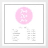 Uw Logo Openingstijden Raamsticker (Vel)