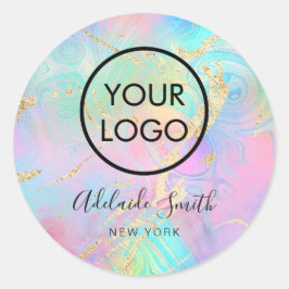 Uw logo over Abstract Design Ronde Sticker