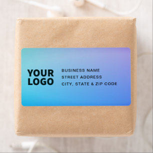 Uw Logo   Paarse Blauwe Groene Ombre Etiket
