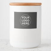 Uw Logo Professional Promotionele Zakelijk Grijs Voedselcontainer Etiket (Voorkant)