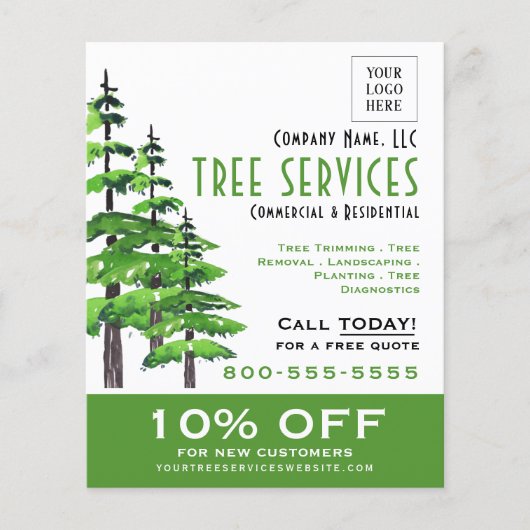 Uw Logo Professional Tree Services Flyer (Voorkant)