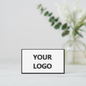 Uw Logo Professional Visitekaartje - Zwart wit (Staand voorkant)