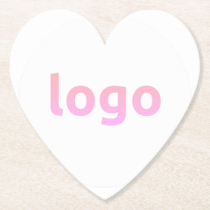 Uw Logo promotiepapier Hart Onderzetters