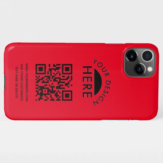 Uw Logo- & QR-code Business Promotiona iPhone Cas iPhone Hoesje (Achterkant horizontaal)