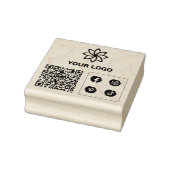 Uw Logo QR Code Custom Business Rubberstempel Rubberstempel (Stempel)