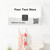 Uw Logo QR-code Eenvoudig minimaal bedrijf Spandoek (Insitu)
