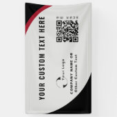 Uw Logo QR-code Eenvoudige minimale zakelijke bann Spandoek (Verticaal)