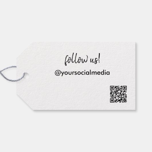 Uw Logo QR code heel erg bedankt Cadeaulabel (Achterkant Horizontaal)