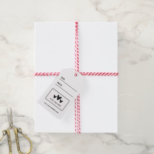 Uw Logo QR Code Prijs Cadeau Labels Cadeaulabel (Met Touw)