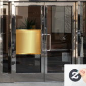 Uw Logo QR-code Tekst Goud Lege Achtergrond Raamsticker (Kantoordeur)
