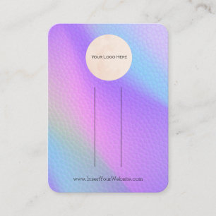 Uw Logo Rainbow Bow Hair Clip Display Verticaal Visitekaartje