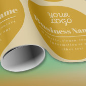 Uw Logo Retro-Modern Dark & Light Gold Cadeaupapier