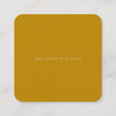 Uw Logo Retro-Modern Dark & Light Gold Vierkante Visitekaartje (Achterkant)