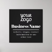 Uw Logo Retro-Modern Zwart & Wit Canvas Afdruk (Voorkant)