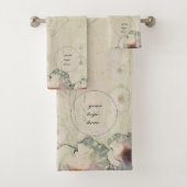 Uw Logo rustieke Charm Tree Peony Bad Handdoek (Insitu)