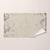 Uw Logo rustieke Charm Tree Peony Bad Handdoek (Handdoek)