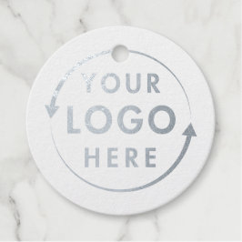Uw Logo Silver Foil Gift Label