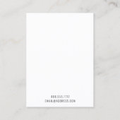 Uw Logo Silver Marble Ketting Display Kaarten Visitekaartje (Achterkant)