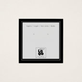 Uw Logo Simple Black Earring Display Kaart (Voorkant)