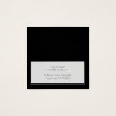 Uw Logo Simple Black Earring Display Kaart (Achterkant)