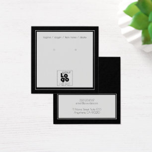 Uw Logo Simple Black Earring Display Kaart