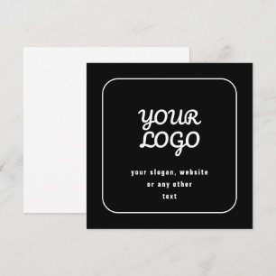 Uw Logo & Slogan of andere tekst   Zwart-wit Notitiekaartje
