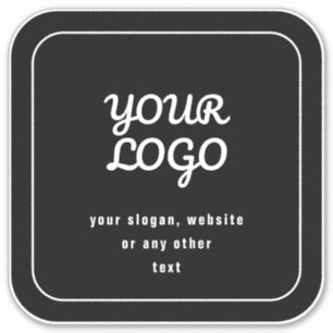 Uw Logo & Slogan of andere tekst Zwart-wit Sticker